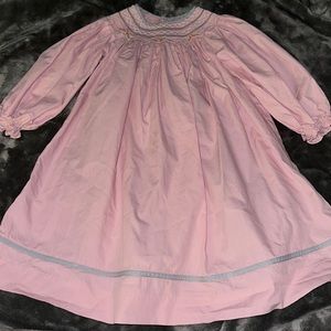 Mom & me smocked long sleeve bishop dress size 24m